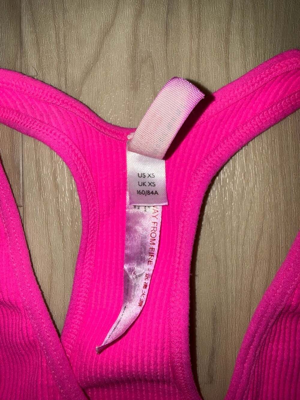 Free People FP Movement Good Karma Crop Tank Top Neon Pink Size XS - Picture 3 of 7